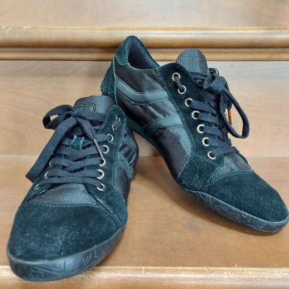 Hugo Boss Orange black suede sneakers - Picture 3 of 6